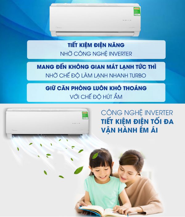 Máy Lạnh Midea Inverter 1 Hp Msafa 10crdn8 3